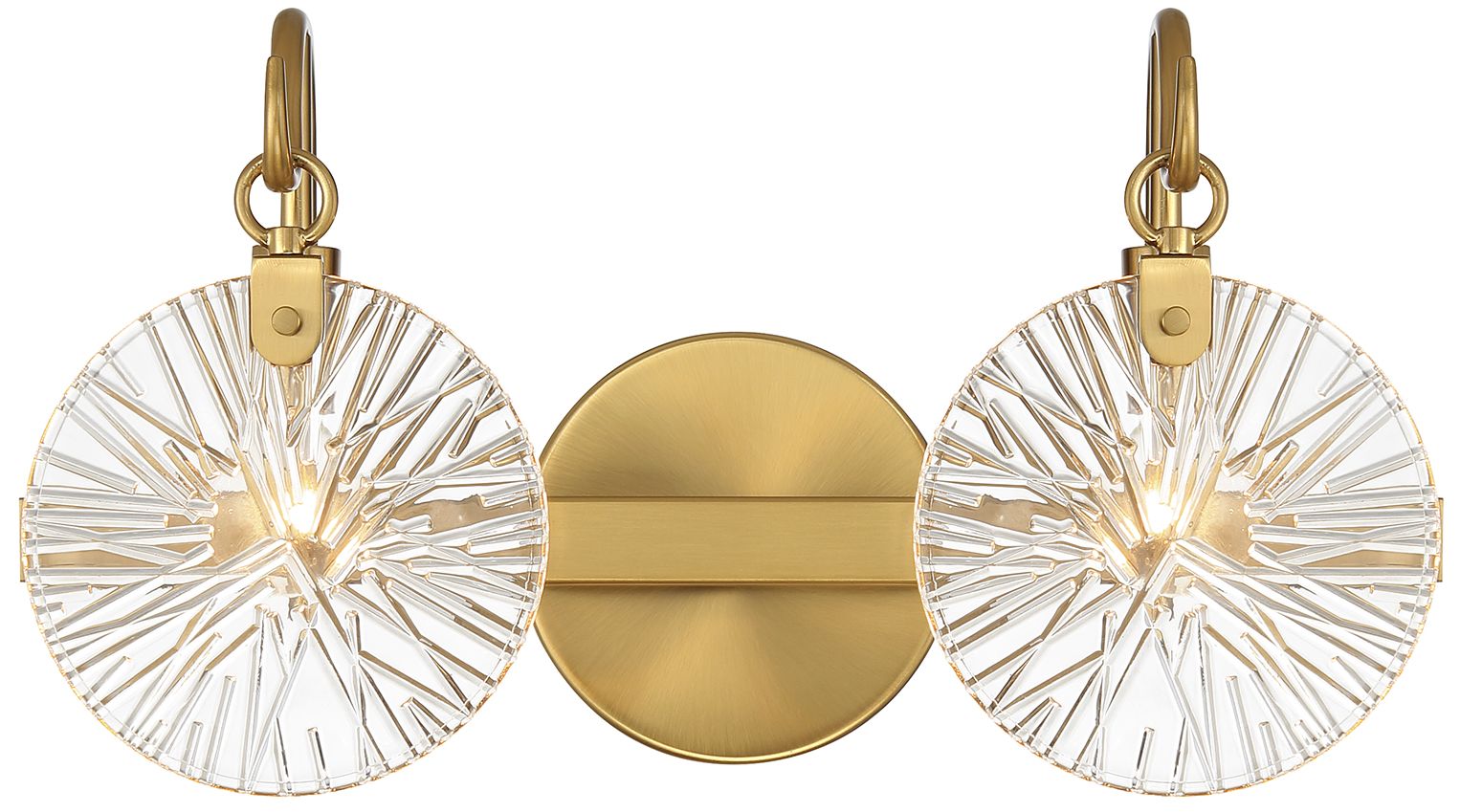 Addison 2-Light Bathroom Vanity Light in Warm Brass