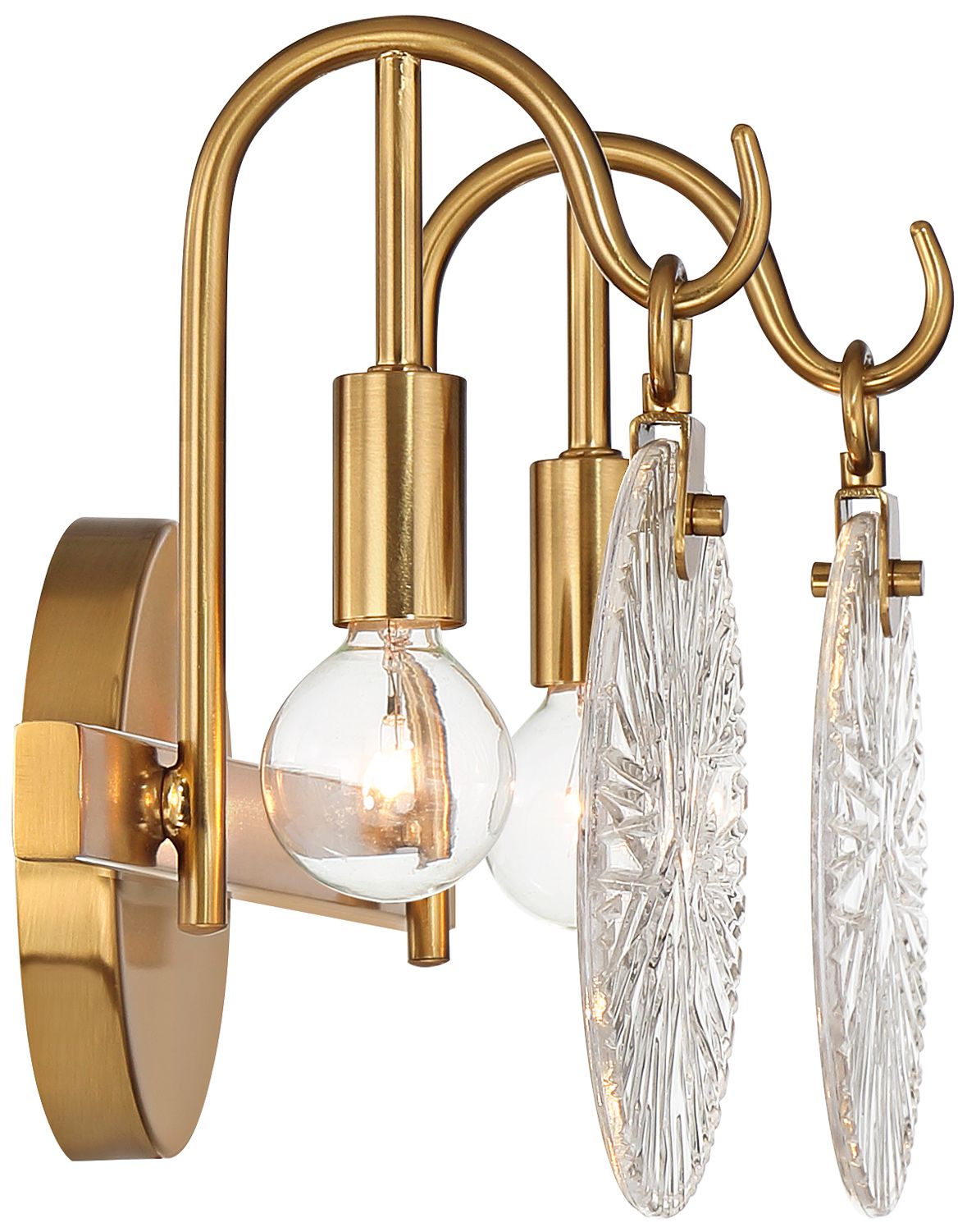 Image 3 Addison 2-Light Bathroom Vanity Light in Warm Brass more views