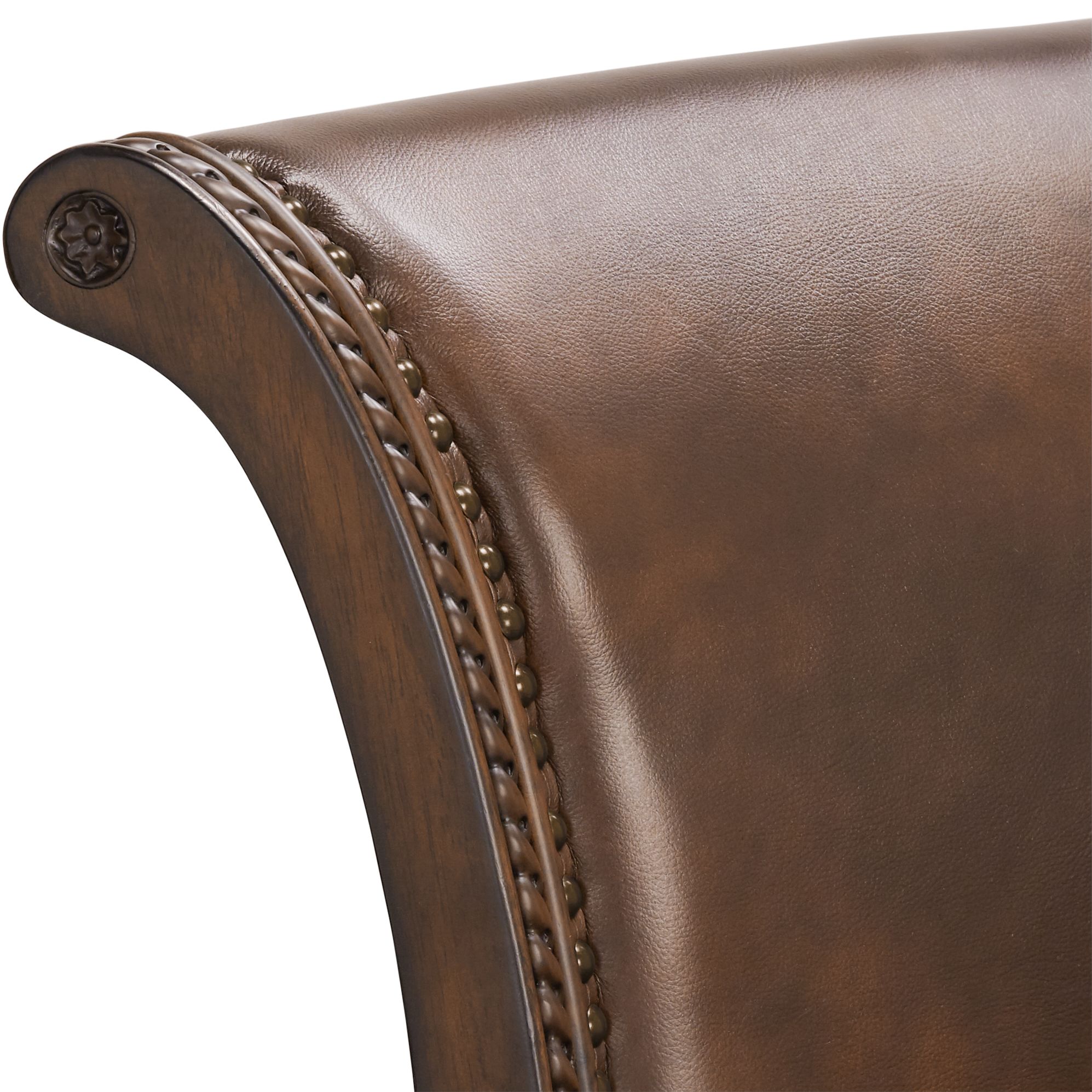 Image 4 Addison 26"-30" Seat Height Mocha Leather Swivel Counter Barstool more views