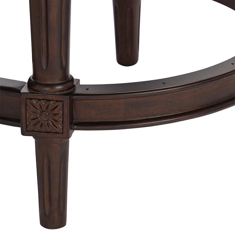 Image 5 Addison 26" High Mocha Leather Swivel Counter Stool more views
