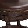 3_Addison 26" Mocha Brown Leather Swivel Counter Stools Set of 2 more views