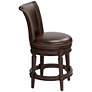 7_Addison 26" Mocha Brown Leather Swivel Counter Stools Set of 2 more views