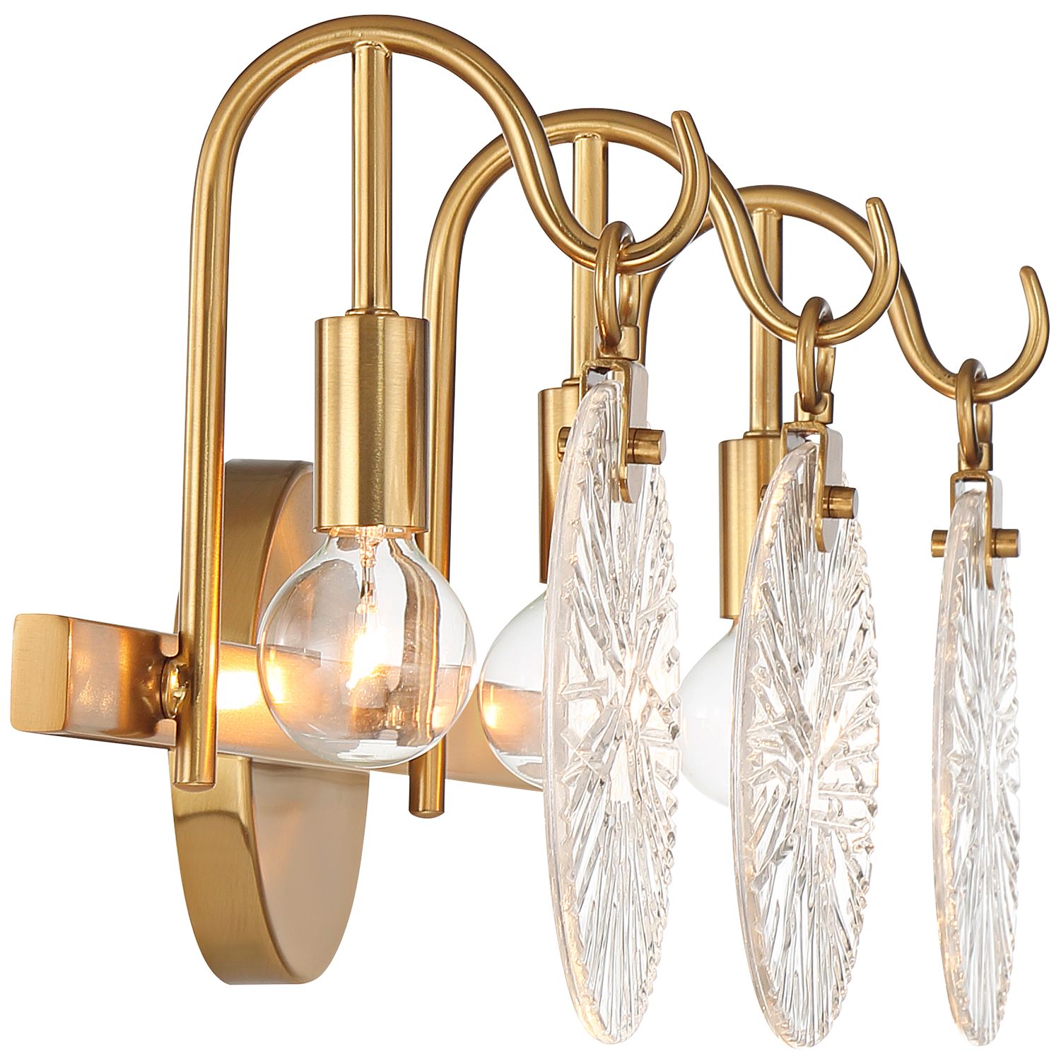 Image 3 Addison 3-Light Bathroom Vanity Light in Warm Brass more views