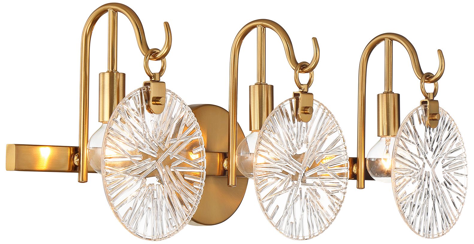 Image 5 Addison 3-Light Bathroom Vanity Light in Warm Brass more views