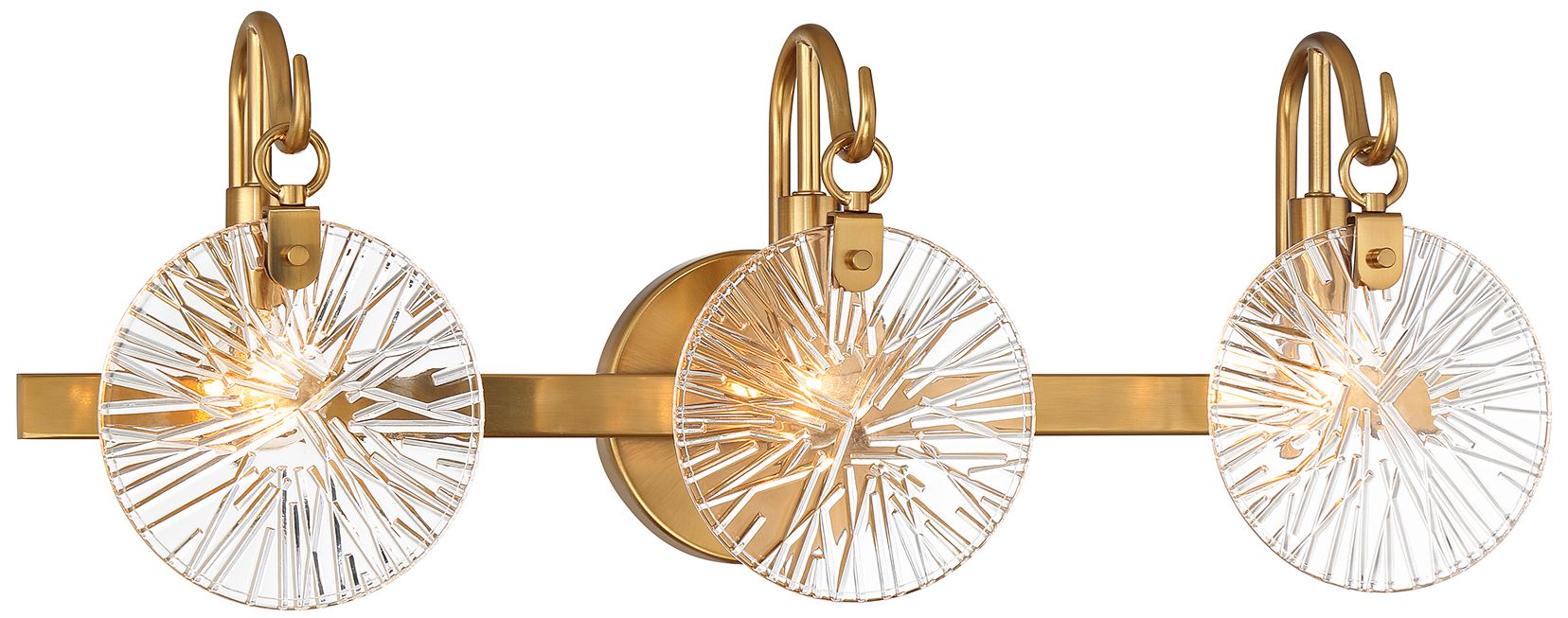 Image 6 Addison 3-Light Bathroom Vanity Light in Warm Brass more views