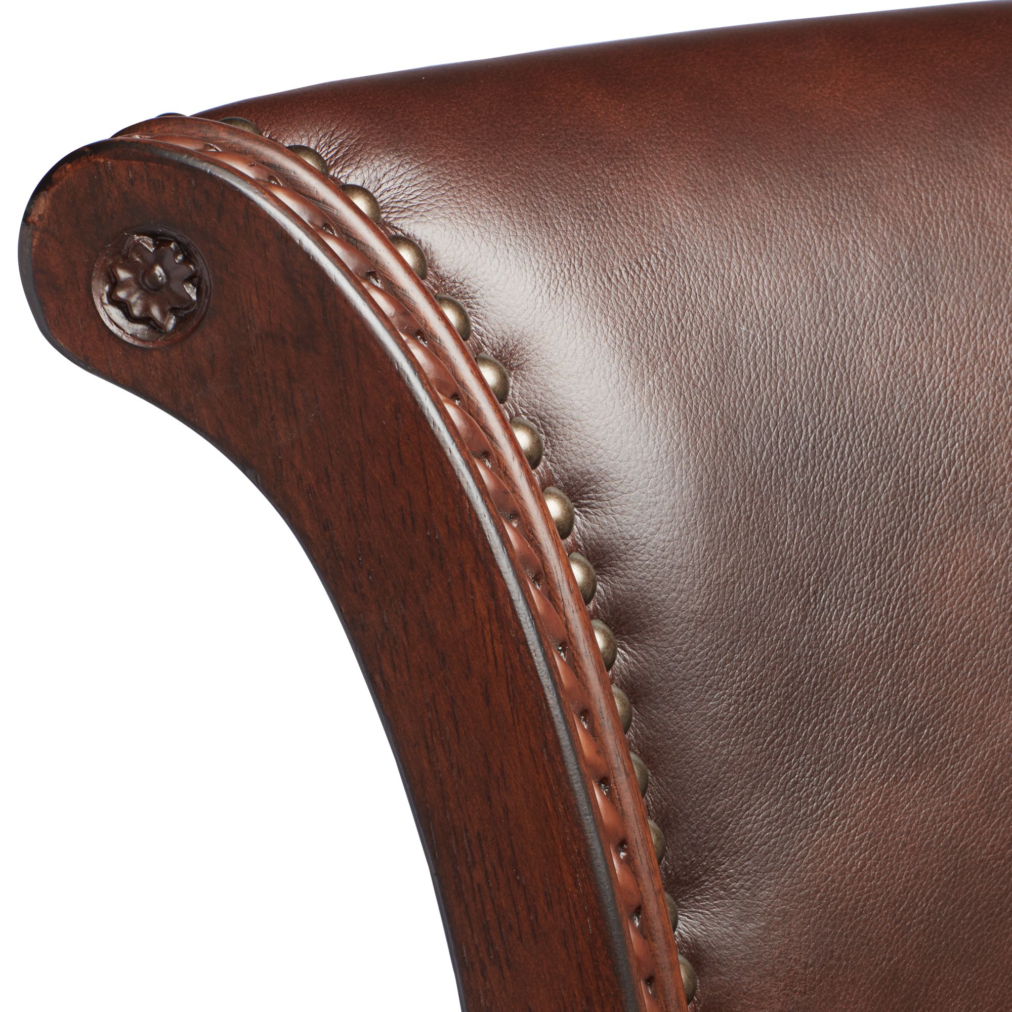 Image 2 Addison 30" Mocha Brown Leather Swivel Bar Stools Set of 2 more views