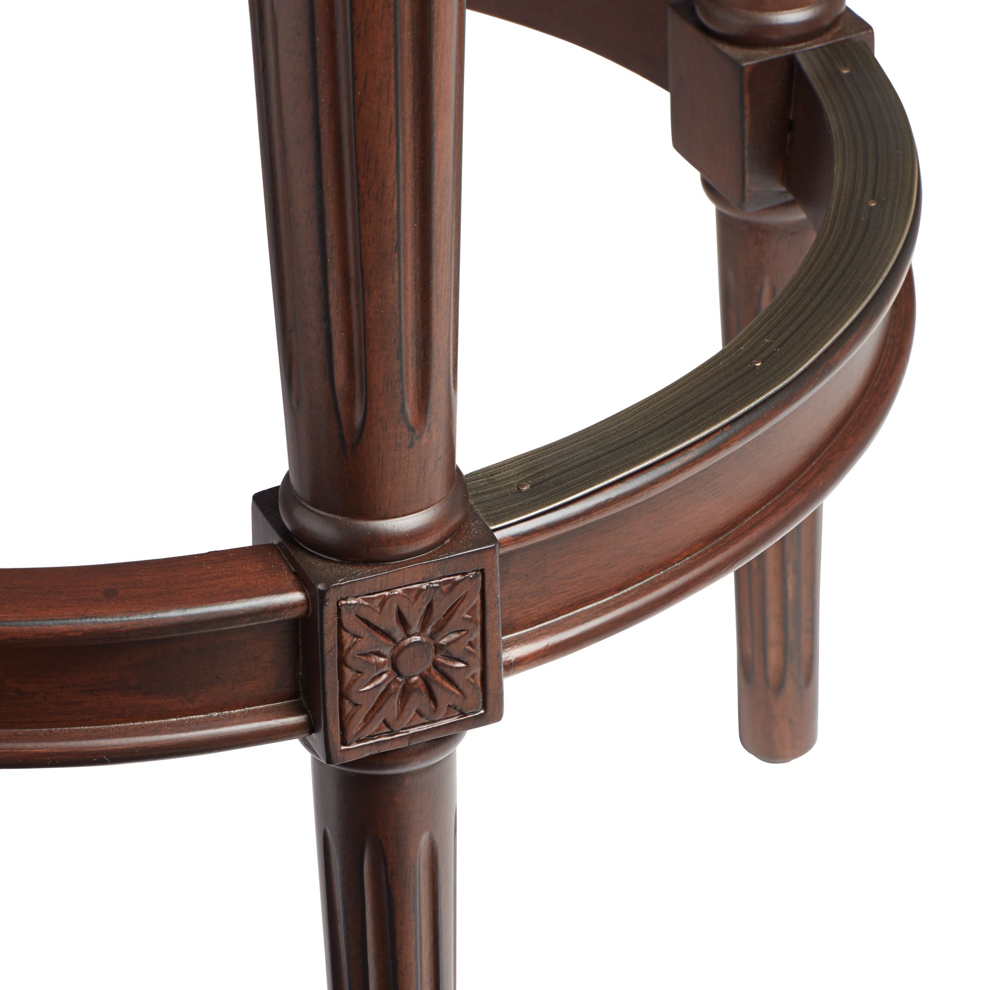 Image 4 Addison 30" Mocha Brown Leather Swivel Bar Stools Set of 2 more views