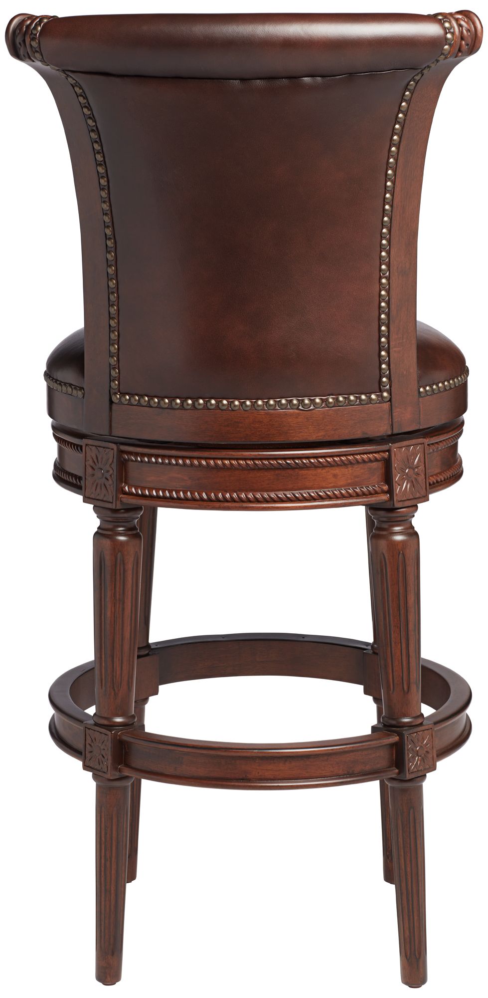 Addison 30" Mocha Brown Leather Swivel Bar Stools Set of 2