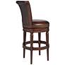 7_Addison 30" Mocha Brown Leather Swivel Bar Stools Set of 2 more views