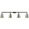 Addison 42"W 4 Light Polished Nickel Bath Light w/ Polished Nickel Sha