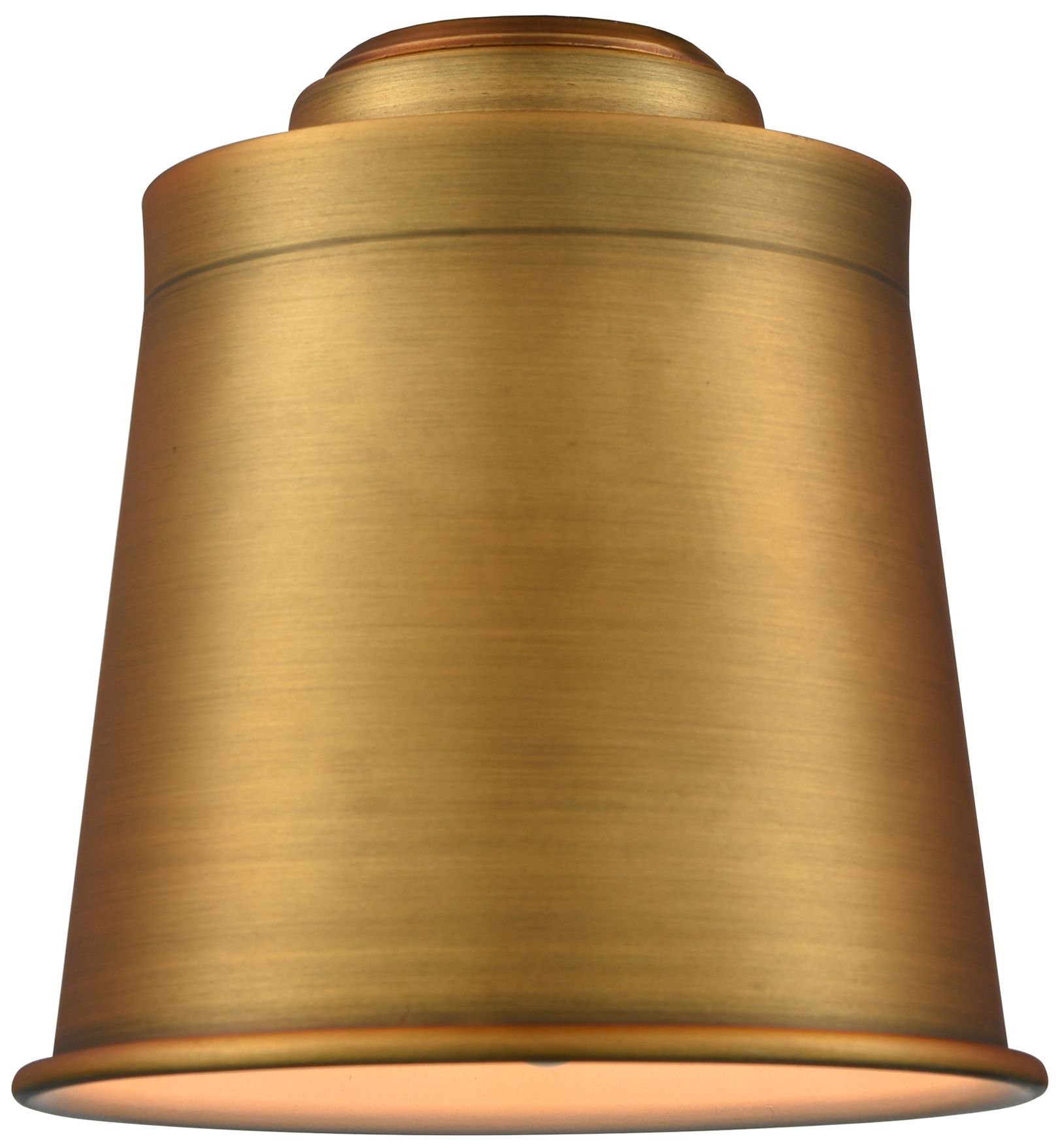 Image 3 Addison 5.25" Wide Brushed Brass Semi Flush Mount w/ Brushed Brass Sha more views