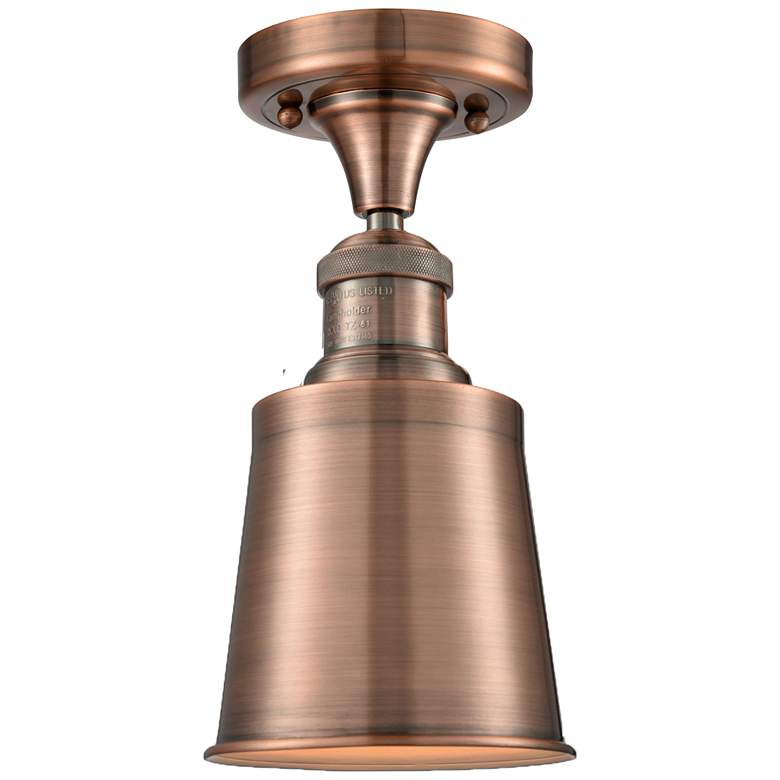 Image 1 Addison 5.25" Wide Copper Semi Flush Mount w/ Copper Shade