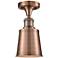 Addison 5.25" Wide Copper Semi Flush Mount w/ Copper Shade