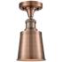 Addison 5.25" Wide Copper Semi Flush Mount w/ Copper Shade