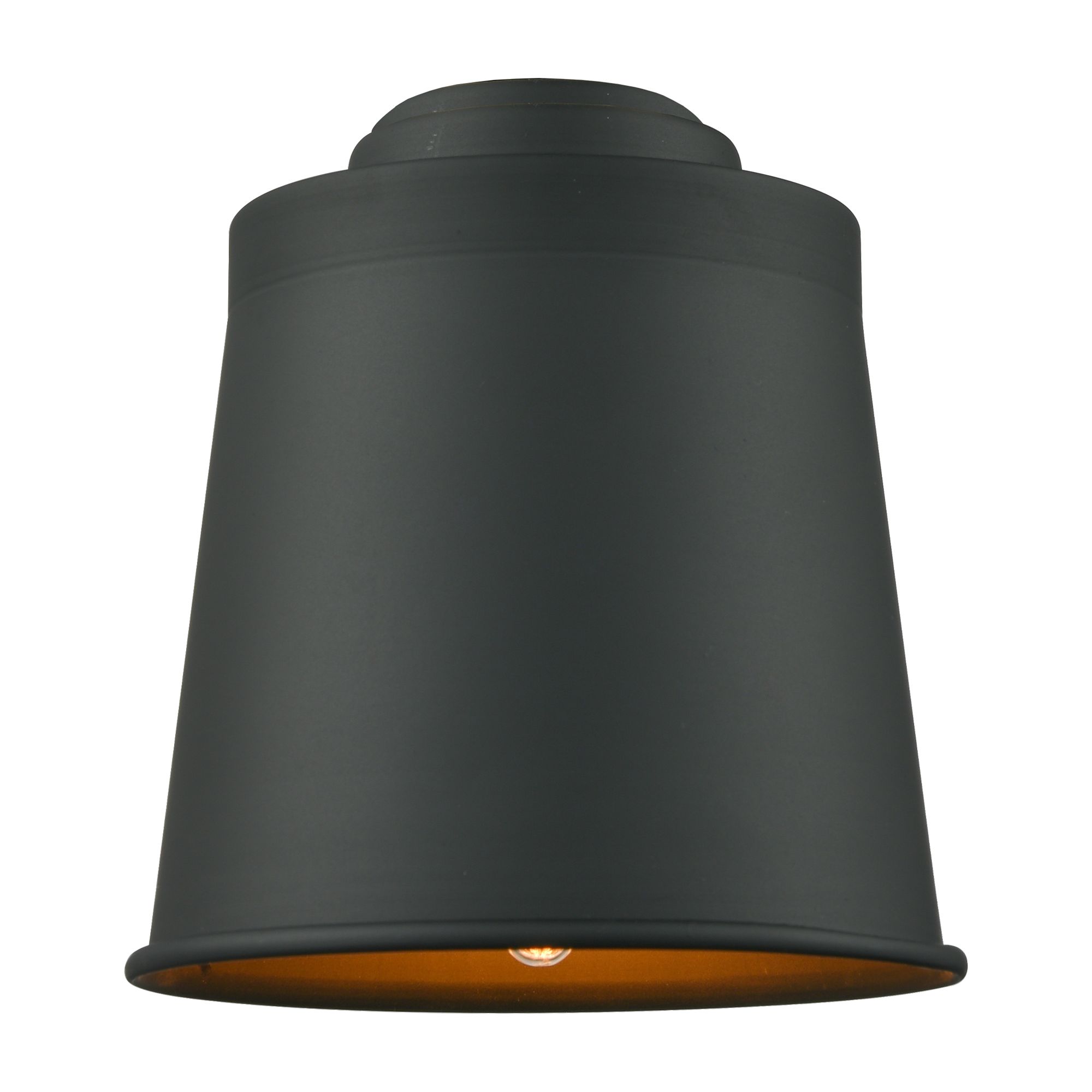 Image 3 Addison 5.25" Wide Matte Black Semi Flush Mount w/ Matte Black Shade more views