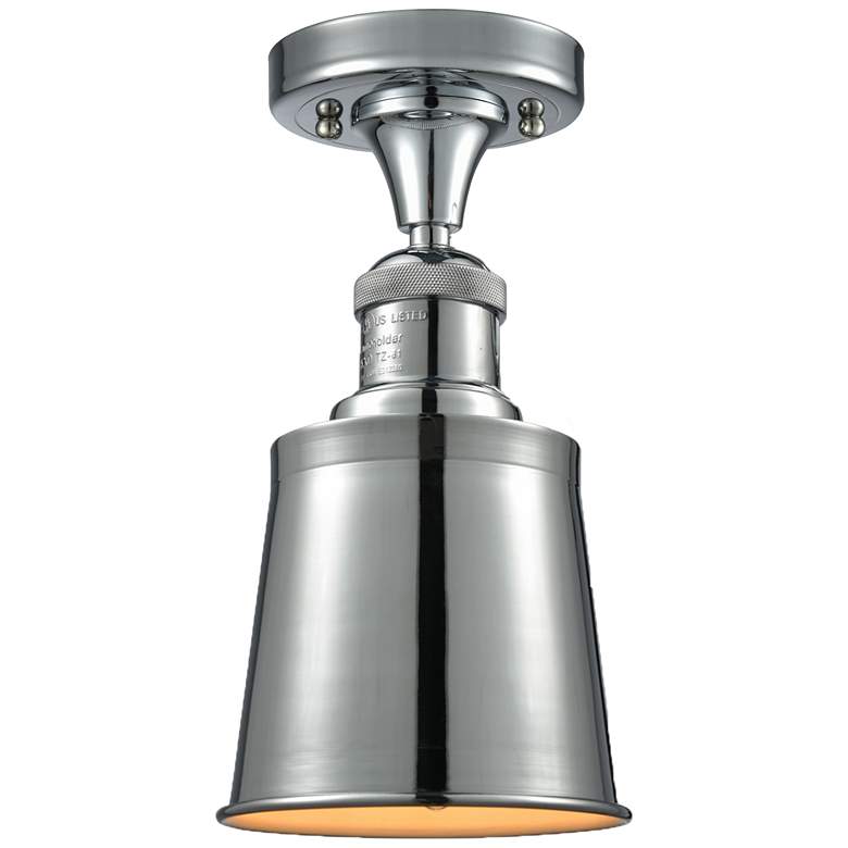 Image 1 Addison 5.25"W Polished Chrome Semi Flush Mount w/ Polished Chrome Sha