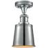 Addison 5.25"W Polished Chrome Semi Flush Mount w/ Polished Chrome Sha