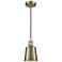 Addison 5" Antique Brass Cord Hung Mini Pendant