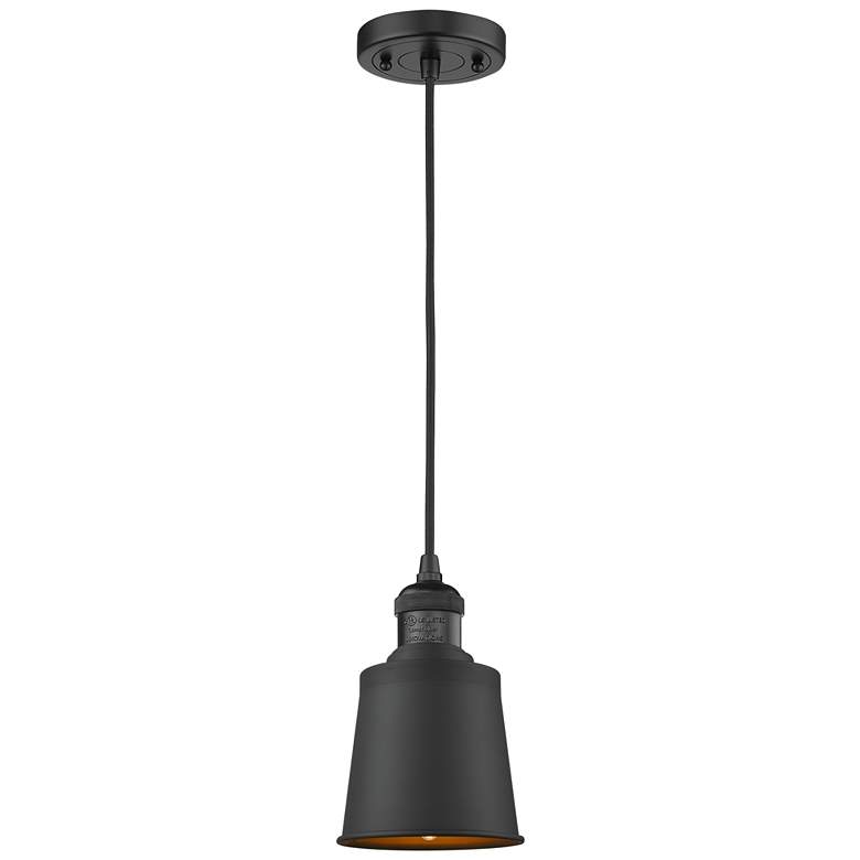 Image 1 Addison 5" Matte Black Cord Hung Mini Pendant