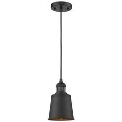 Addison 5" Matte Black Cord Hung Mini Pendant