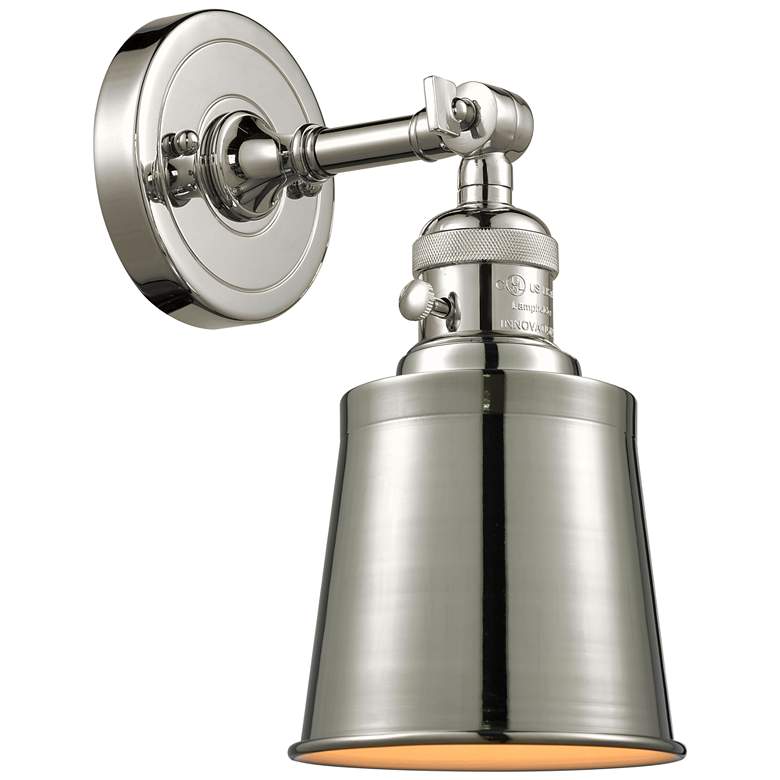 Image 1 Addison 5" Polished Nickel Sconce w/ Polished Nickel Shade