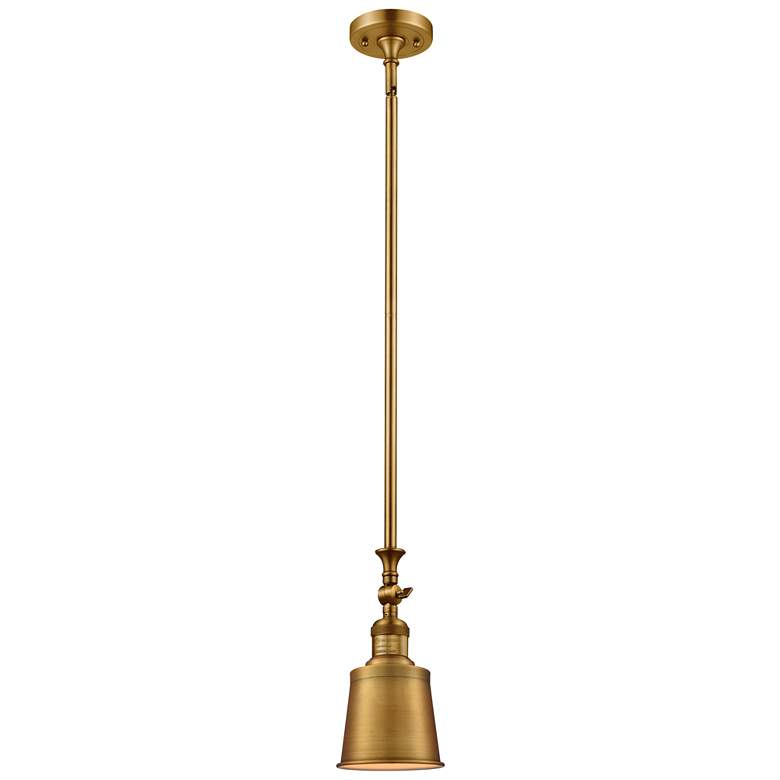 Image 1 Addison 5" Stem Hung LED Mini Pendant - Brushed Brass - Brushed Brass