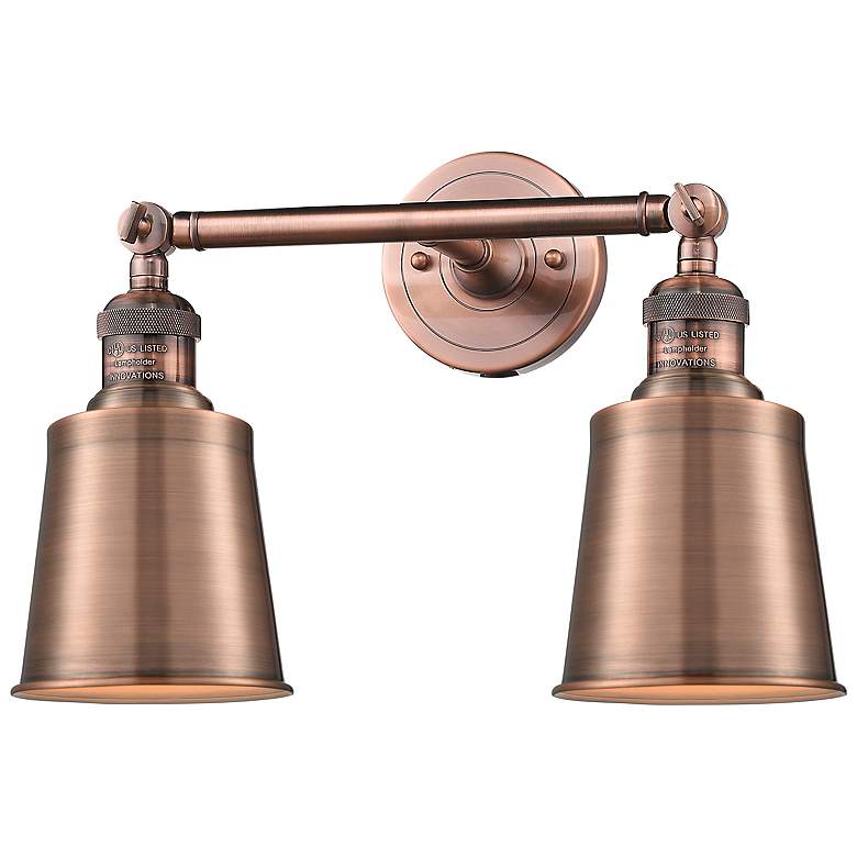Image 1 Addison 7" High Antique Copper 2-Light Wall Sconce