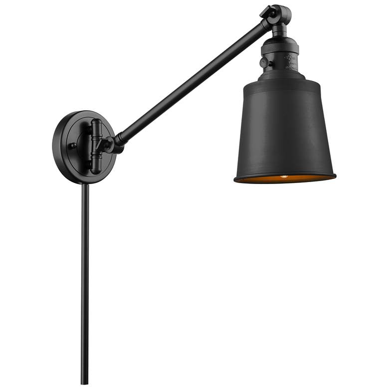 Image 1 Addison 8" Matte Black LED Swing Arm With Matte Black Shade