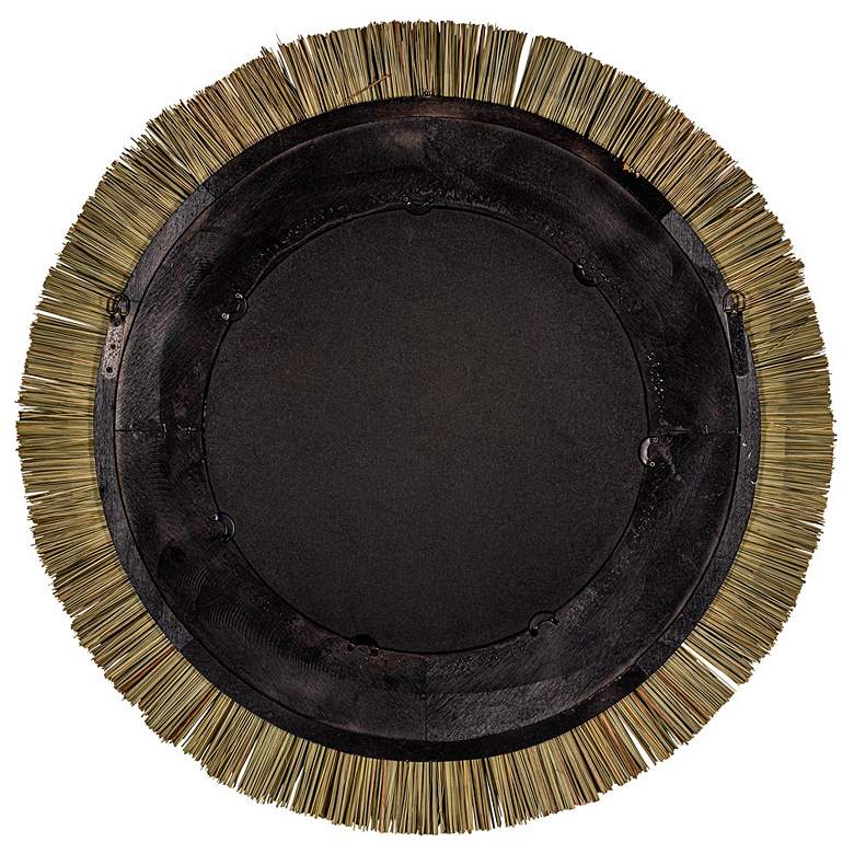 Image 4 Addison Natural Rattan 34 1/2 inch Round Wall Mirror more views