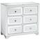 Addison White Mirrored 6-Drawer Chest