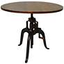 Addy 36" Wide Chestnut Black Adjustable Crank Dining Table