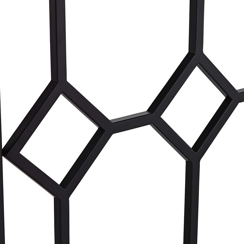 Image 5 Addy 52 1/4" Wide Stone and Black Iron Console Table more views