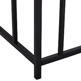 Image5 of Addy 52 1/4" Wide Stone and Black Iron Console Table more views