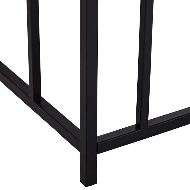 Image 6 Addy 52 1/4" Wide Stone and Black Iron Console Table more views