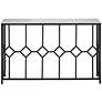 Addy 52 1/4" Wide Stone and Black Iron Console Table in scene