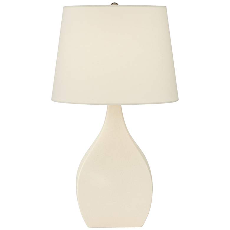 Addy Off-White Linen Ceramic Table Lamp more views