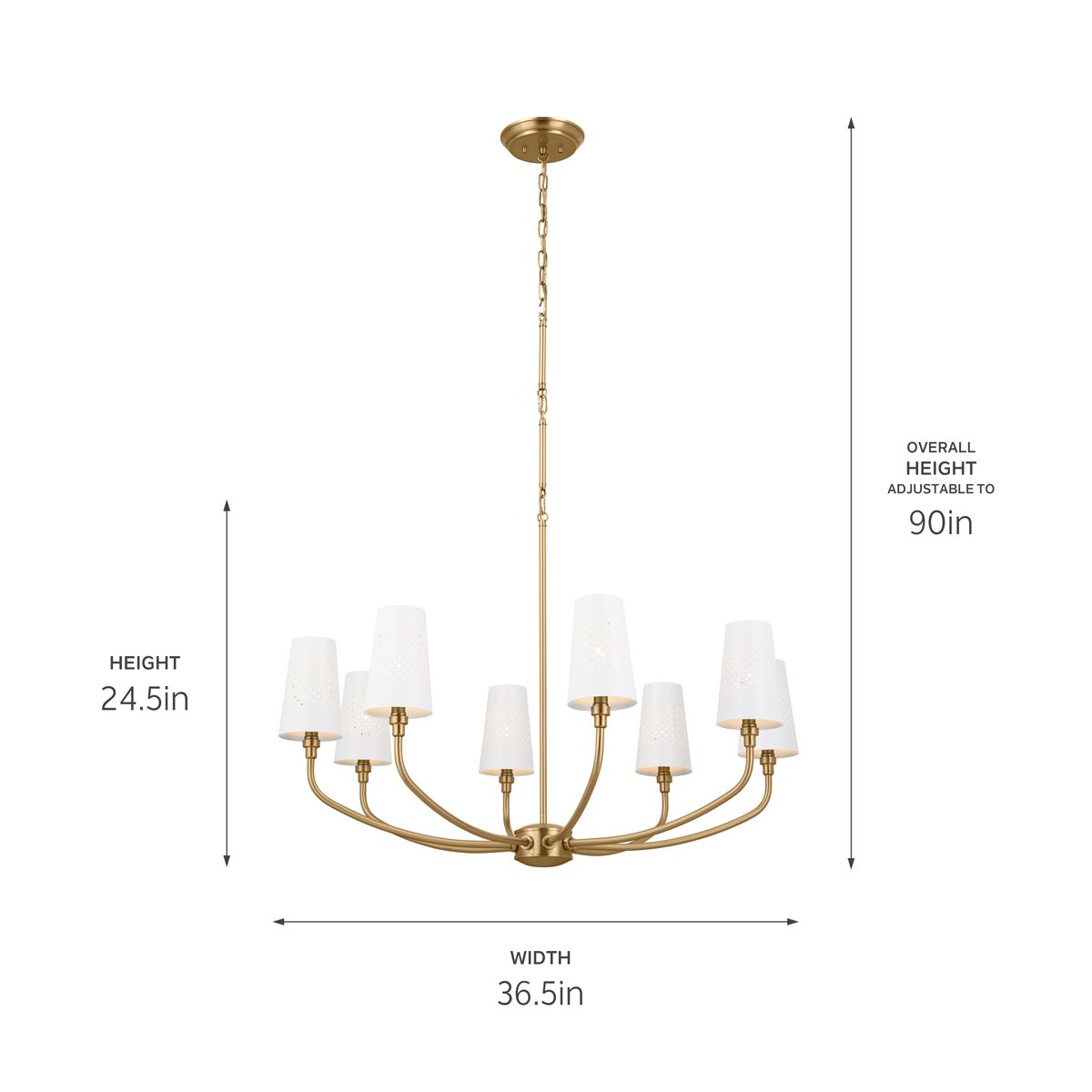 Image 4 Adeena 36.5 Inch 8 Light Chandelier more views
