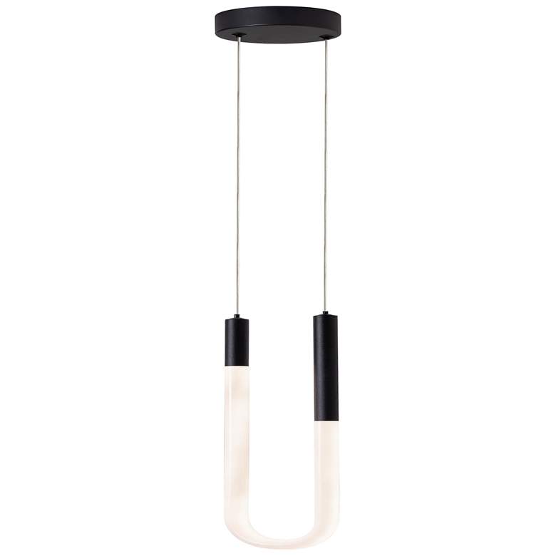 Image 1 Adel 4" Wide Black LED Pendant