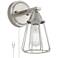 Adelaide Brushed Nickel Cage Plug-In Wall Lamp