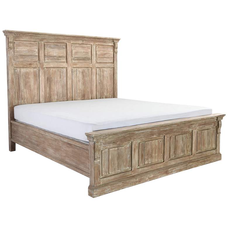 Image 1 Adelaide Natural Mango Wood Queen Bed