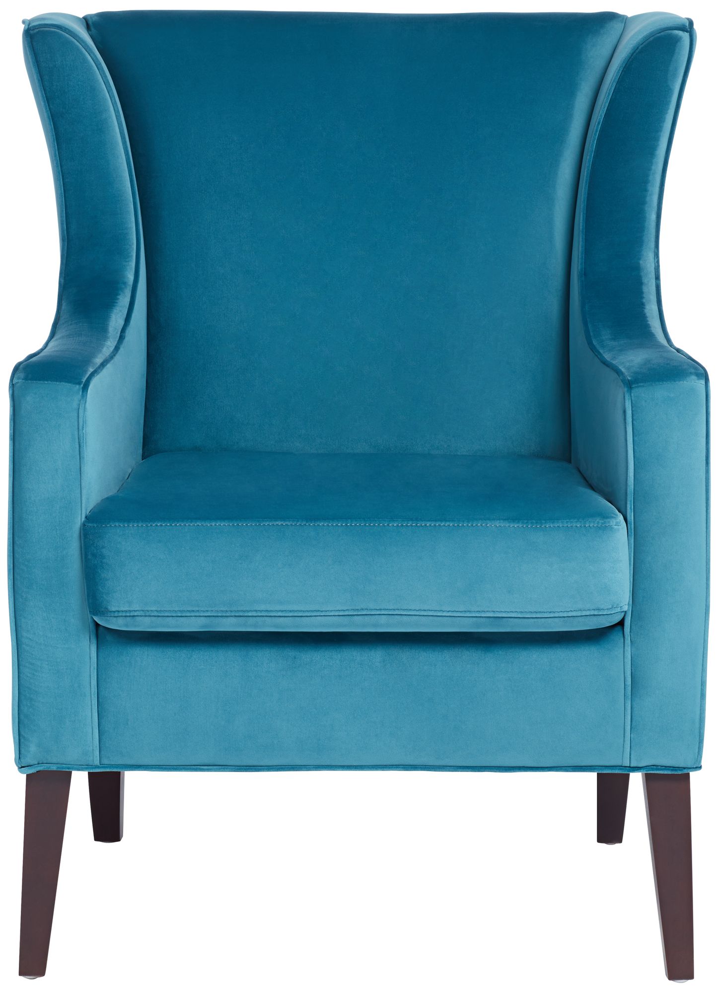 velvet winged armchair