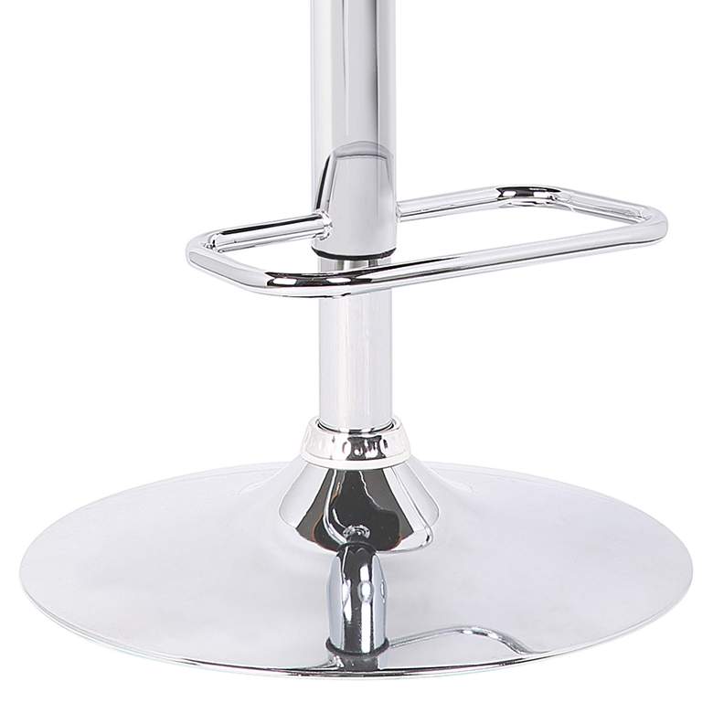 Image 3 Adele Adjustable Swivel Barstool in Grey Faux Leather and Chrome Base more views