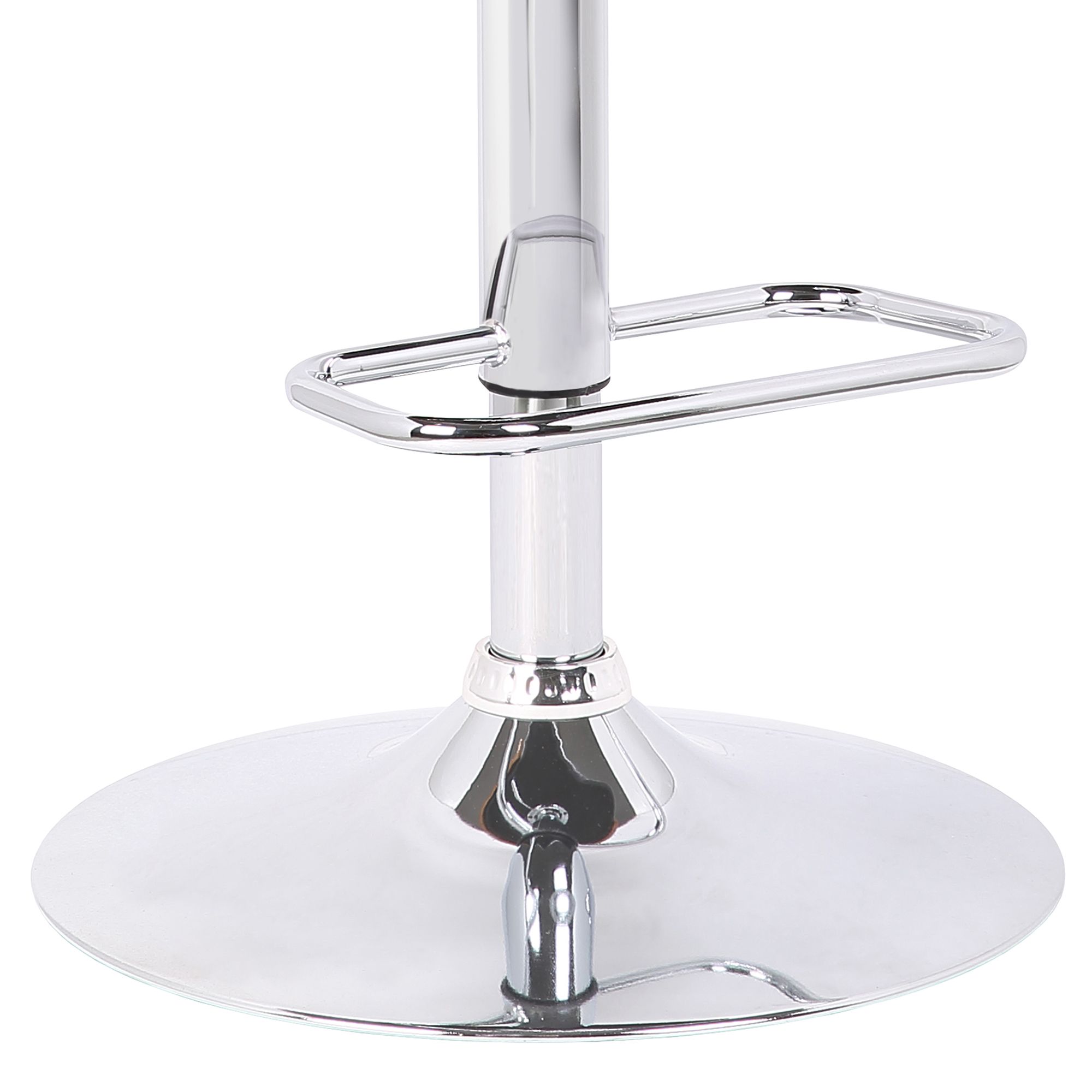 Image 7 Adele Adjustable Swivel Barstool in Grey Faux Leather and Chrome Base more views