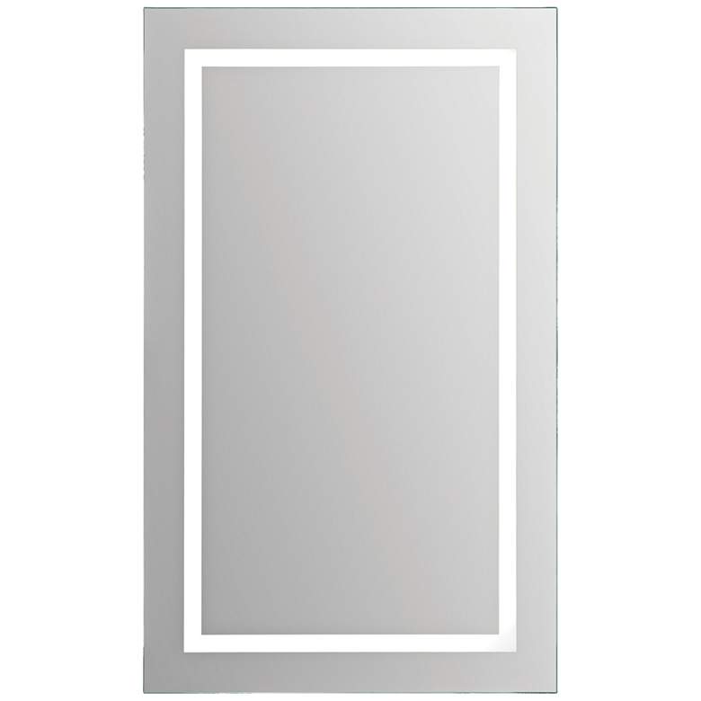Adele Clear Glass 24 inch x 40 inch Rectangular LED Wall Mirror