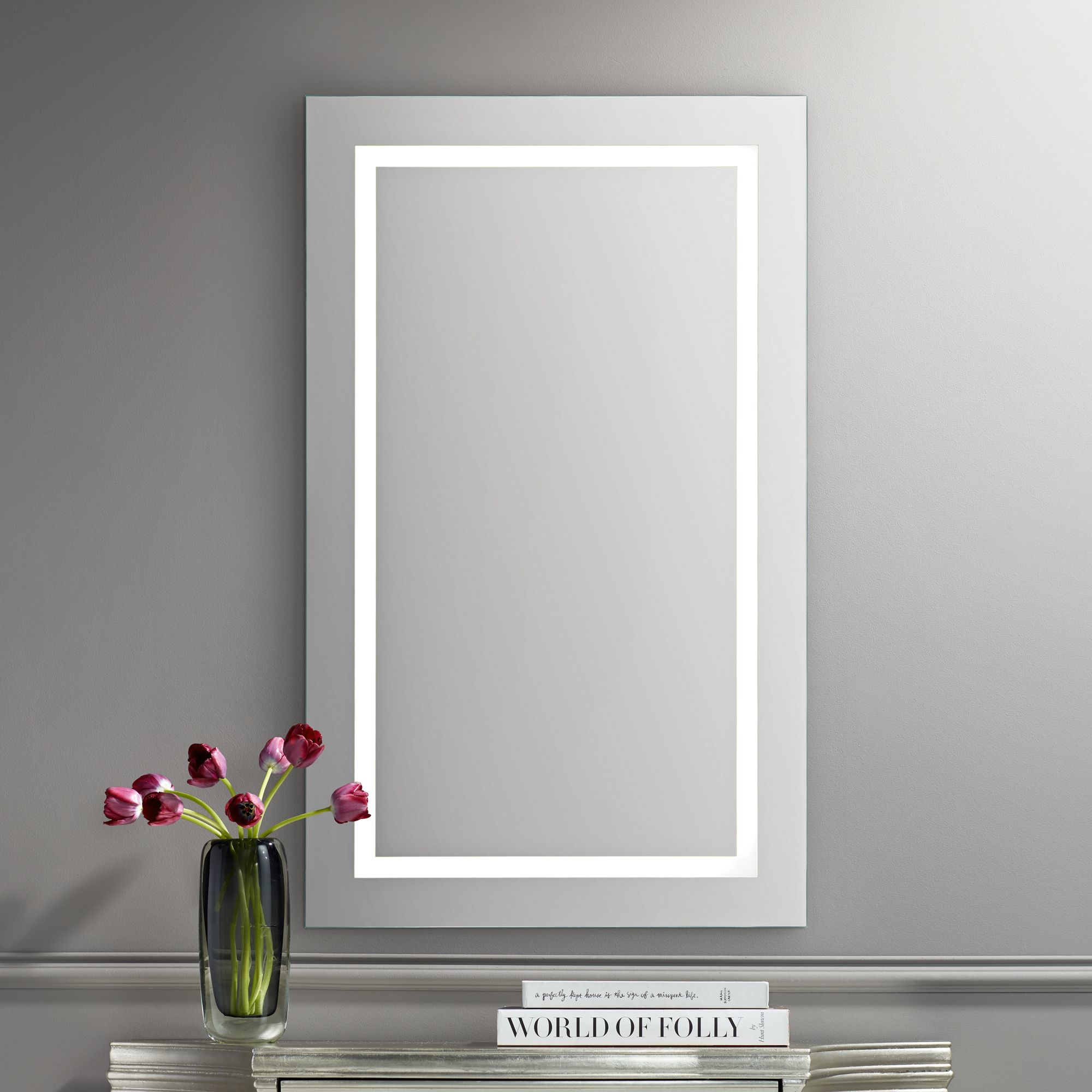 led rectangle mirror