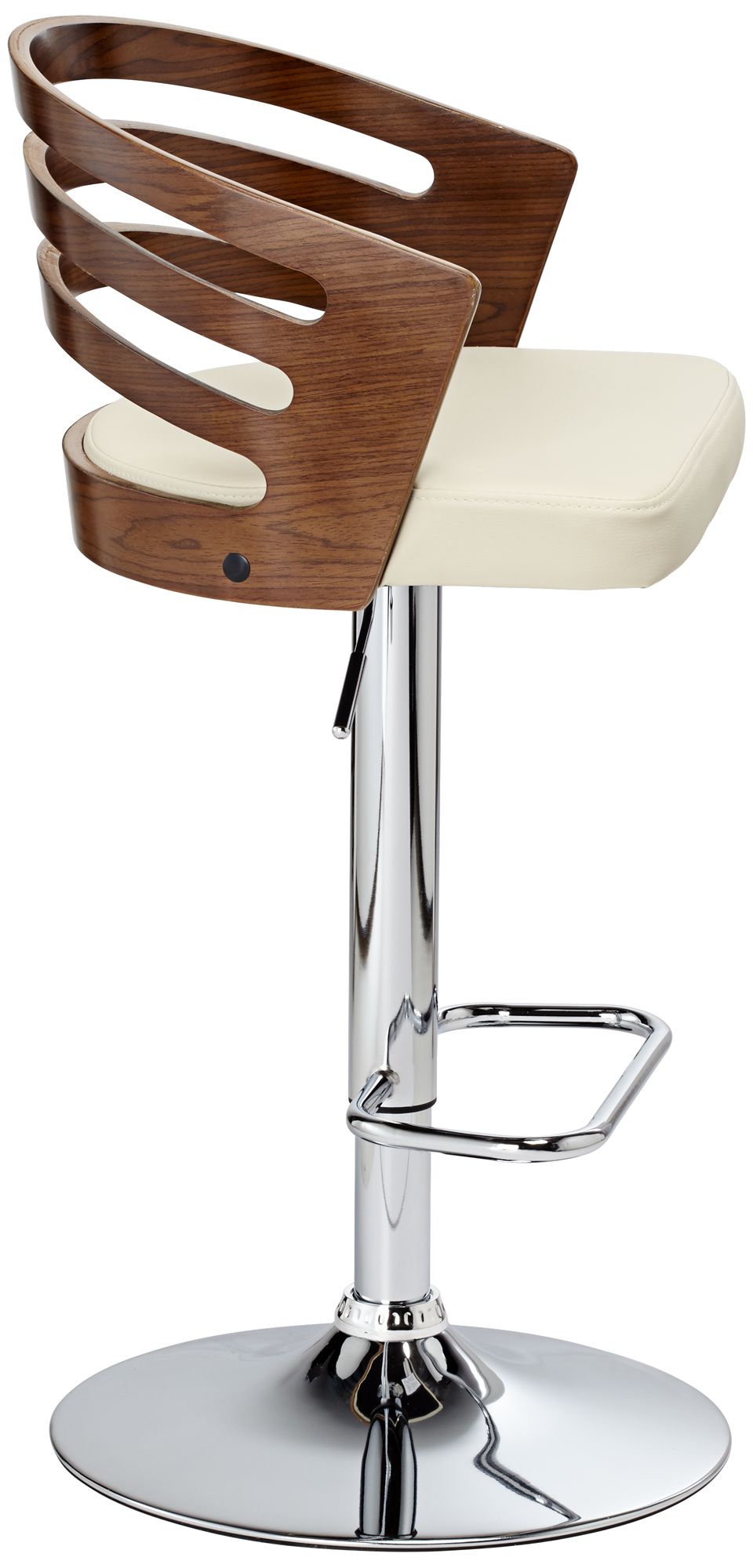 Adele Cream Faux Leather Adjustable Swivel Modern Bar Stool in scene