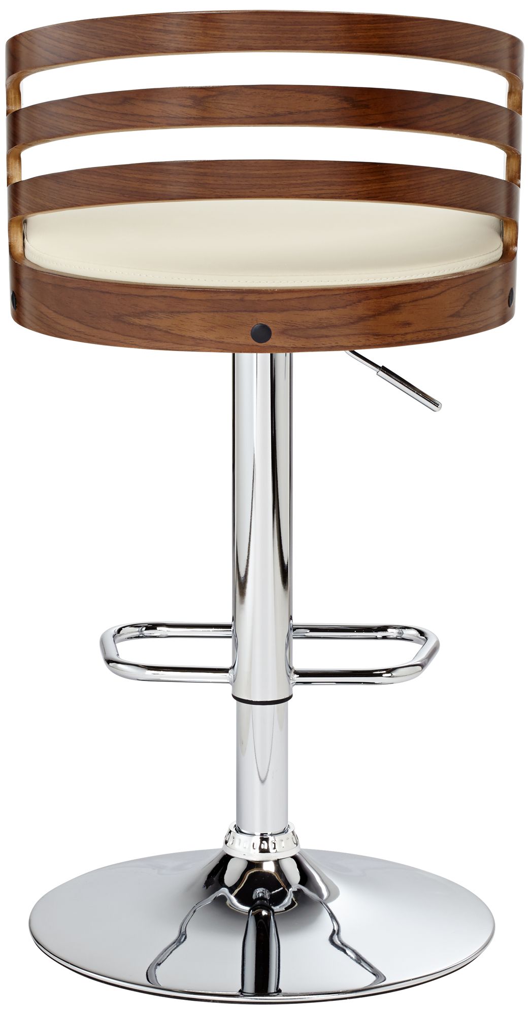 Adele Cream Faux Leather Adjustable Swivel Modern Bar Stool in scene
