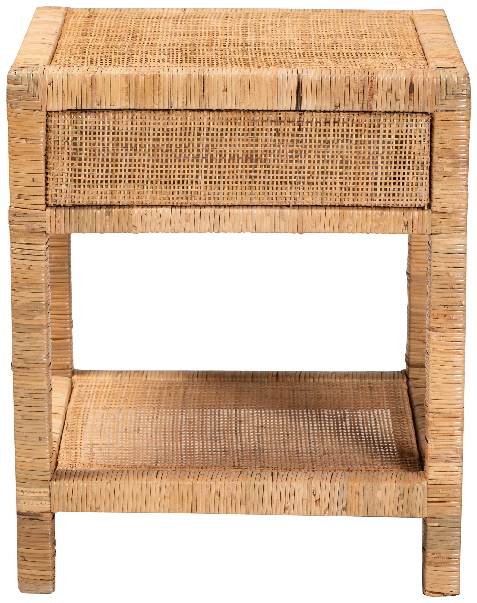 Adelia 20 1/2" Wide Natural Brown Rattan 1-Drawer Nightstand