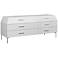 Adelina High-Gloss White Modern 6-Drawer Dresser