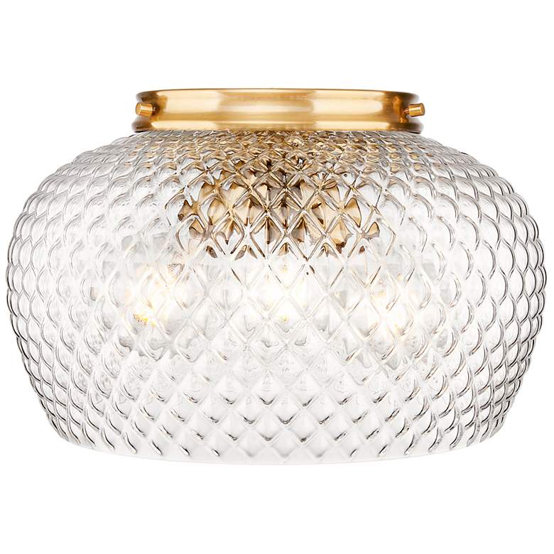 Image 2 Adeline 14" Wide Modern Brushed Gold 3-Light Ceiling Light